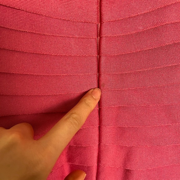 Pink Beaded Jovani Bandage Cocktail Dress Size 0 - Picture 8 of 10